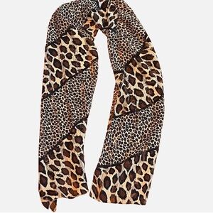 Vintage Federico Porta Leopard Print Scarf Made in Italy Animal Print Wrap